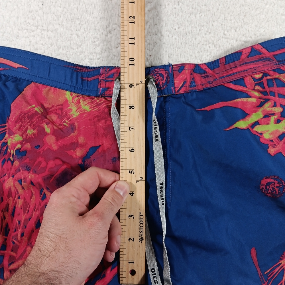 Diesel Beachwear Swim Trunks Mens Large Board Short 3" Inseam Retro Vacation - Picture 9 of 12